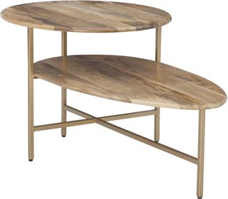 Powell® Tavin Natural/Gold Two Tiered Coffee Table