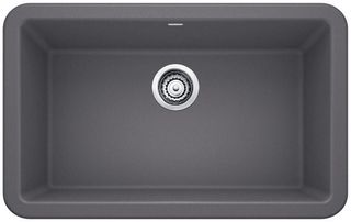 Blanco Ikon Cinder 30" Silgranit Granite Composite Farmhouse Apron Front Single Bowl Kitchen Sink