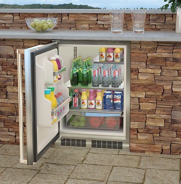 Marvel 5.1 Cu. Ft. Solid Stainless Steel Outdoor Under Counter Refrigerator 2