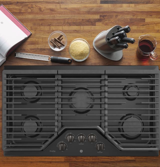 GE Profile™ Series 36" Black Stainless Built In Gas Cooktop-2