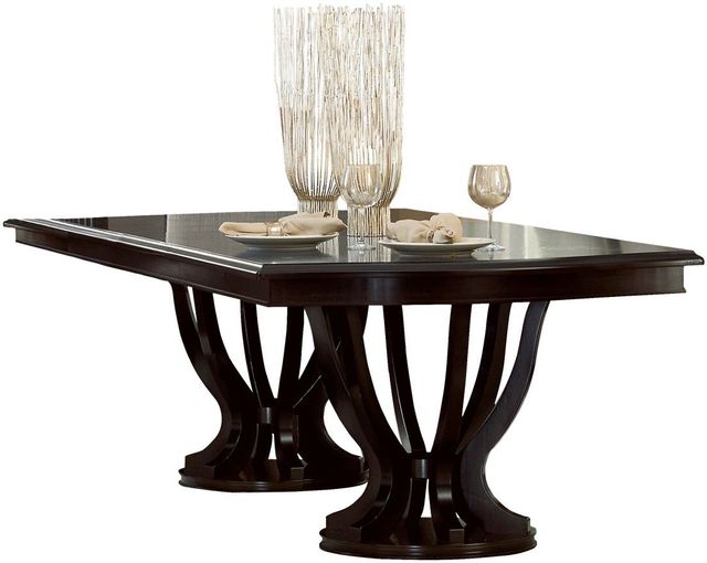 Homelegance® Savion Espresso Double Pedestal Dining Table