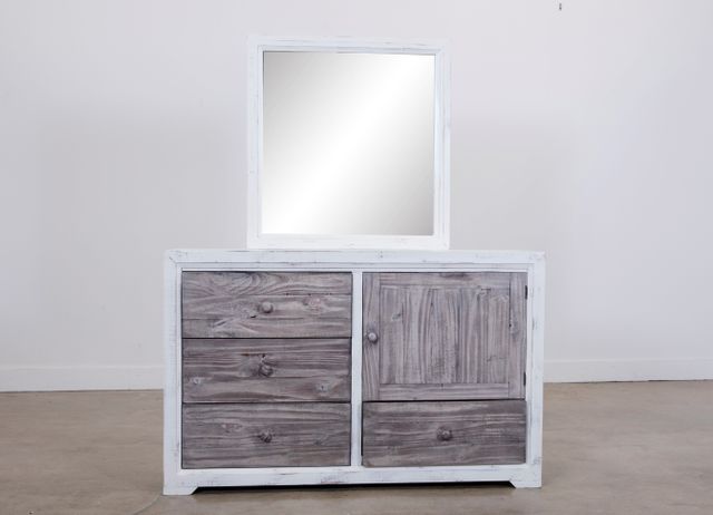 Vintage Furniture Windjammer Nero White Mirror-2
