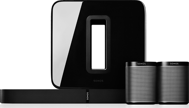 Sonos® Black 5.1 Surround Set with Playbar and Play:1-0