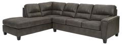 Signature Design by Ashley® Navi 2-Piece Smoke Right-Arm Facing Sectional with Chaise