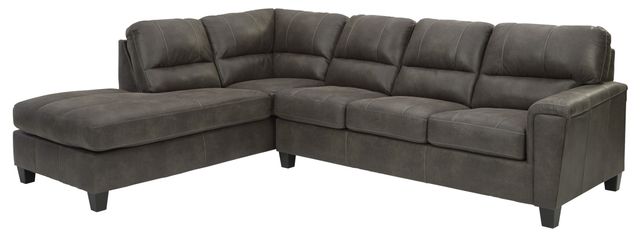 Signature Design by Ashley® Navi 2-Piece Smoke Right-Arm Facing Sleeper Sectional with Chaise-0