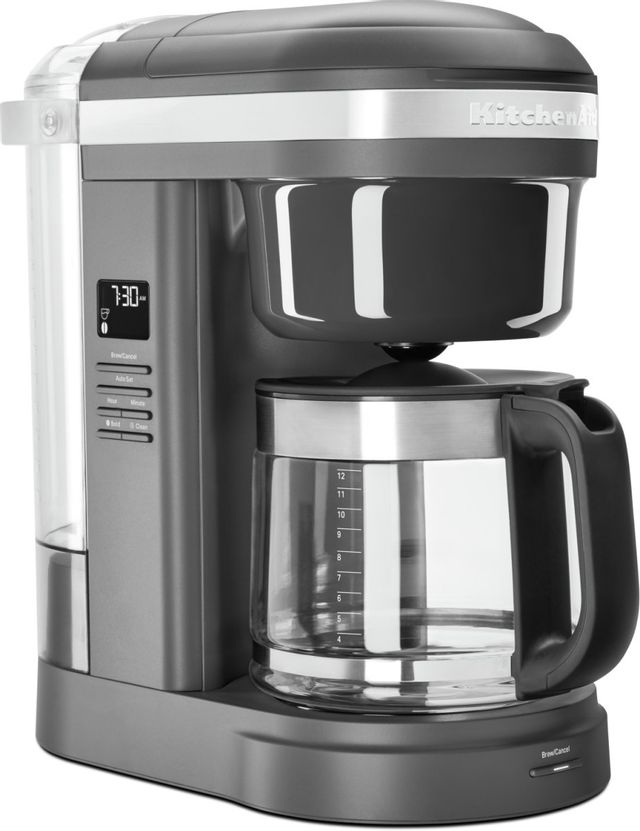 KitchenAid® 8" Matte Charcoal Grey Countertop Drip Coffee Maker 1