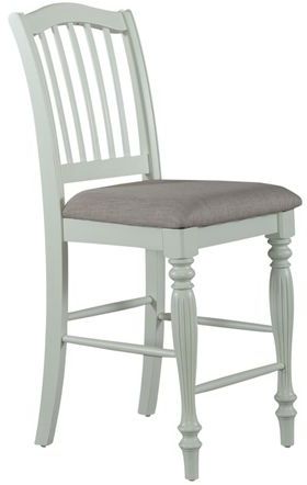 Liberty Furniture Cumberland Creek Nutmeg/White Slat Back Counter Chair - Set of 2