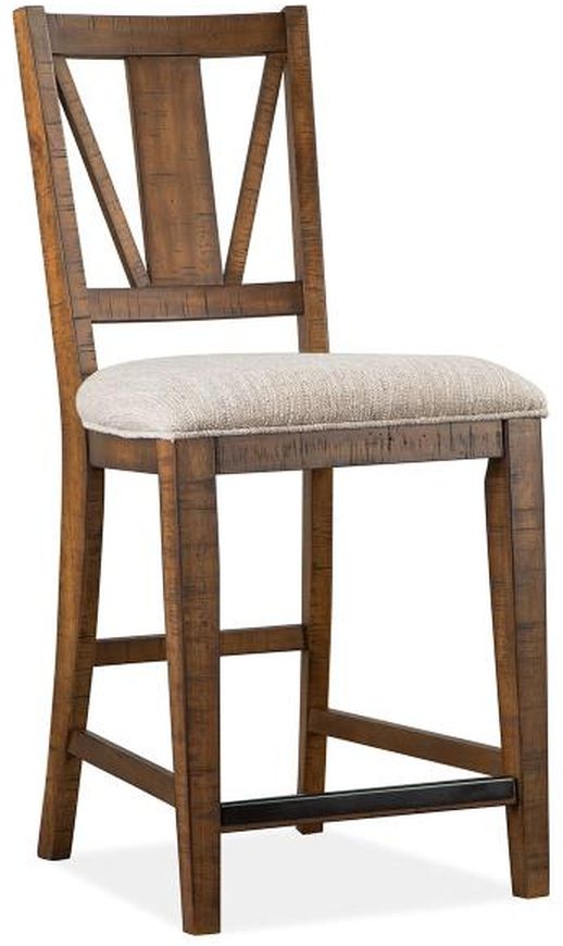 Magnussen Home® Bay Creek Toasted Nutmeg and Baja Fog Counter Chairs 