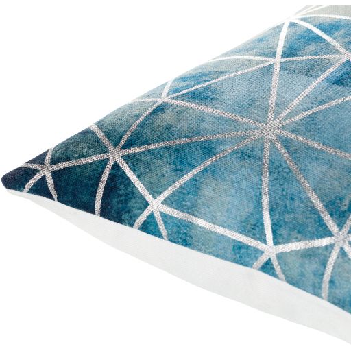 Surya Balliano Bright Blue 20" x 20" Toss Pillow with Polyester Insert 1