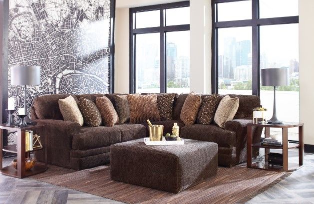 Jackson Furniture Mammoth 2-Piece Chocolate Sectional Sofa Set 1