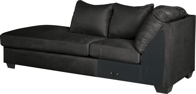 Signature Design by Ashley® Darcy 2-Piece Black Sectional with Chaise 2