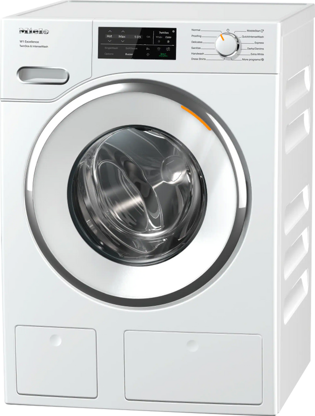 Miele Front Load White Laundry Pair with WXI860WCS 24" Smart Compact Washer and TXI680WP 24" Electric Dryer-1