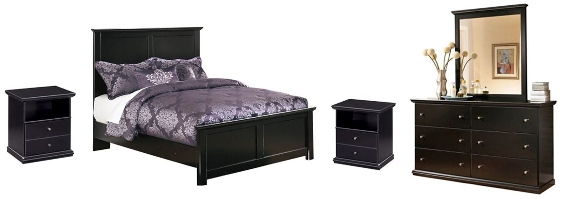 Signature Design by Ashley® Maribel 5-Piece Black Full Youth Storage Panel Bed Set
