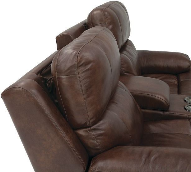 Palliser® Furniture Kenaston Brown Power Reclining Loveseat with Power Headrest and Lumbar 2