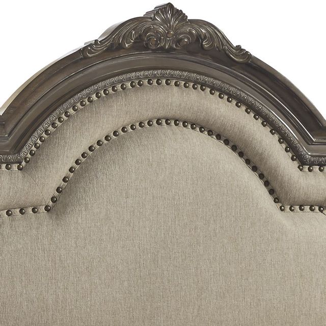 Signature Design by Ashley® Charmond Brown Queen Upholstered Sleigh Headboard 3