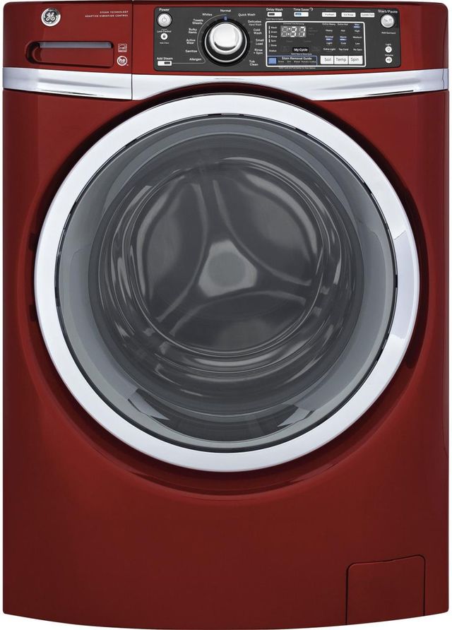 GE® Front Load Washer-Red