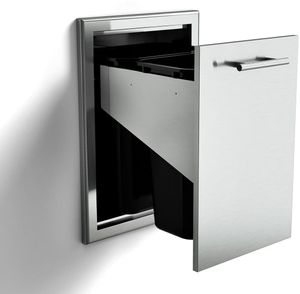 XO 19.25" Stainless Look Outdoor Trash Roll Out Drawer