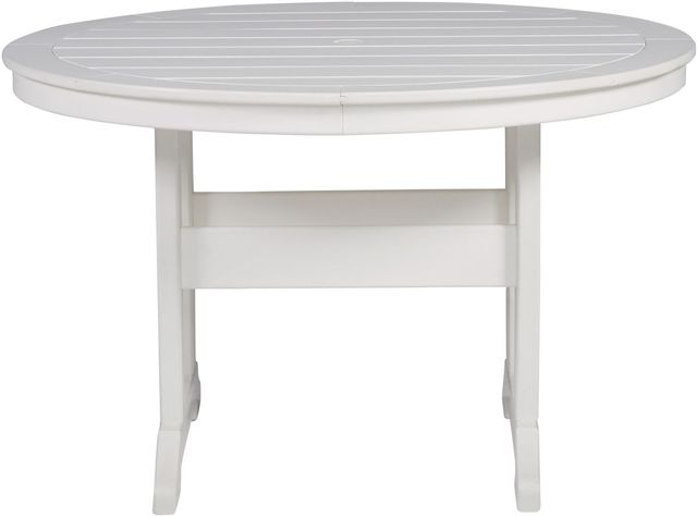 Signature Design by Ashley® Crescent Luxe White Outdoor Dining Table-1