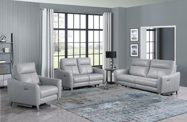 Bryggeri Sammenbrud Arctic Coaster® Derek 3-piece Light Grey Upholstered Power Living Room Set |  Harlan's Furniture & Appliance