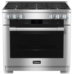 Miele 36" Clean Touch Steel Freestanding Dual Fuel Natural Gas Range 
