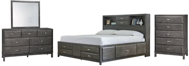 Signature Design by Ashley® Caitbrook 3-Piece Gray California King Storage Bed Set