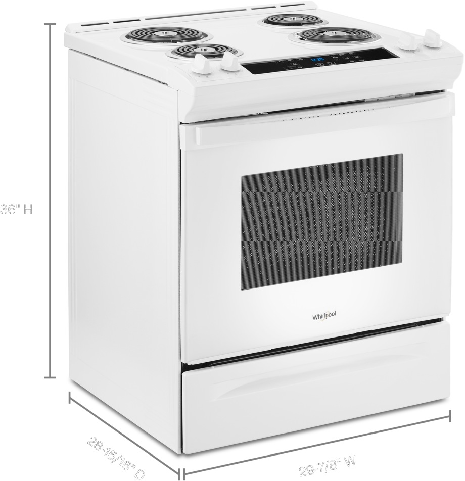 Whirlpool® 30" White Freestanding Electric Range | Grand Appliance And TV