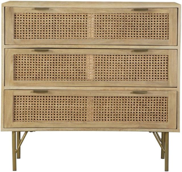 Coaster® Natural/Antique Brass Accent Cabinet 0
