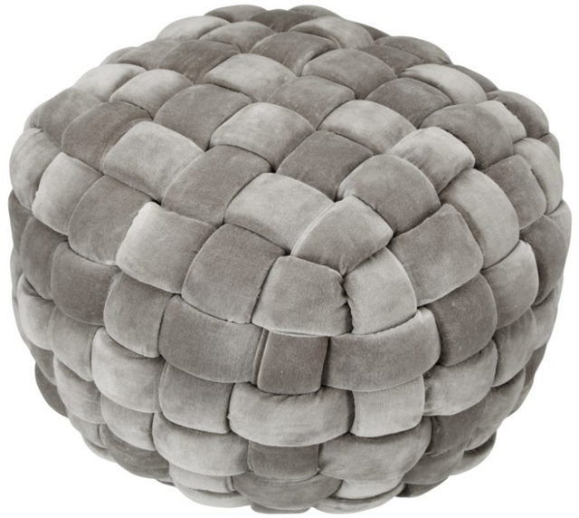 Moe's Home Collections Jazzy Charcoal Pouf 2