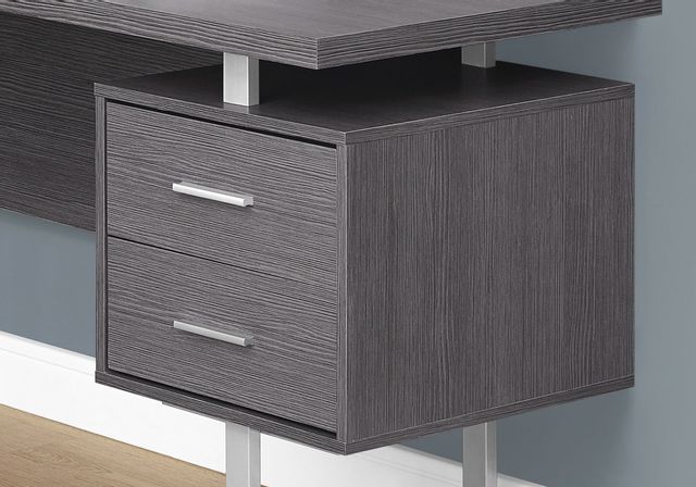 Computer Desk, Home Office, Corner, Left, Right Set-Up, Storage Drawers,  70L, L Shape, Work, Laptop, Metal, Laminate, Black, Grey, Contemporary,  Modern, Big Sandy Superstore