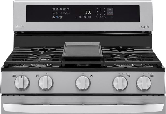 LG 30" PrintProof™ Stainless Steel Free Standing Gas Convection Smart Range with Air Fry 27