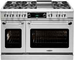 Capital Cooking Connoisseurian Series 48" Stainless Steel Pro Style Dual Fuel Range 