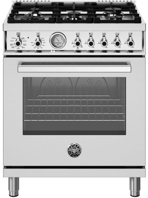 Bertazzoni Professional Series 30" Stainless Steel Pro Style Dual Fuel ...