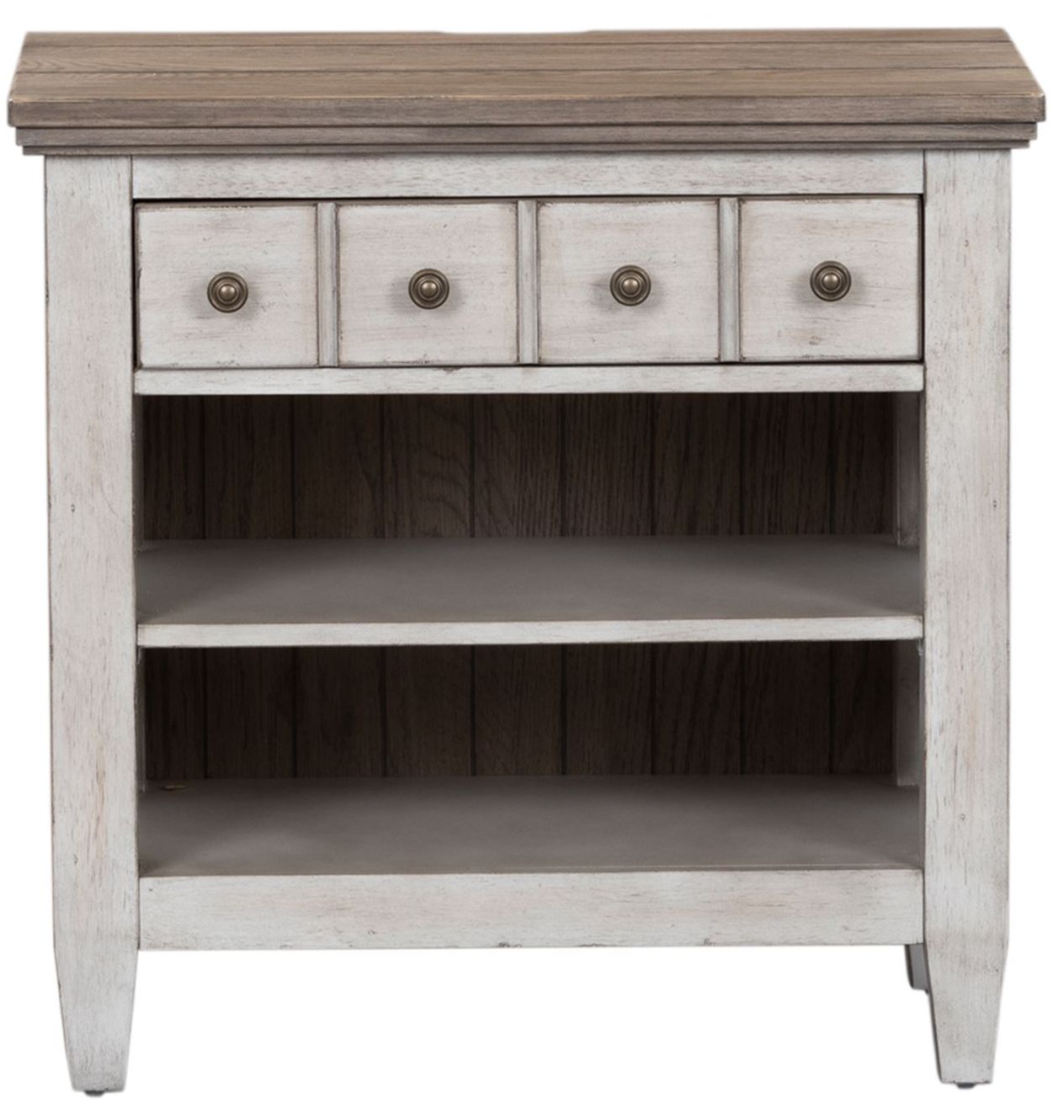 Liberty Furniture Heartland Antique White Nightstand With Charging Station