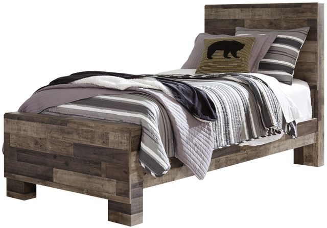 Benchcraft® Derekson Multi-Gray Twin Panel Bed 0