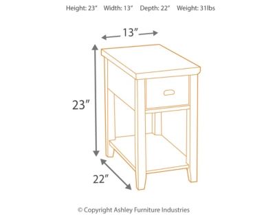 Signature Design by Ashley® Breegin Brown Chair Side End Table 11