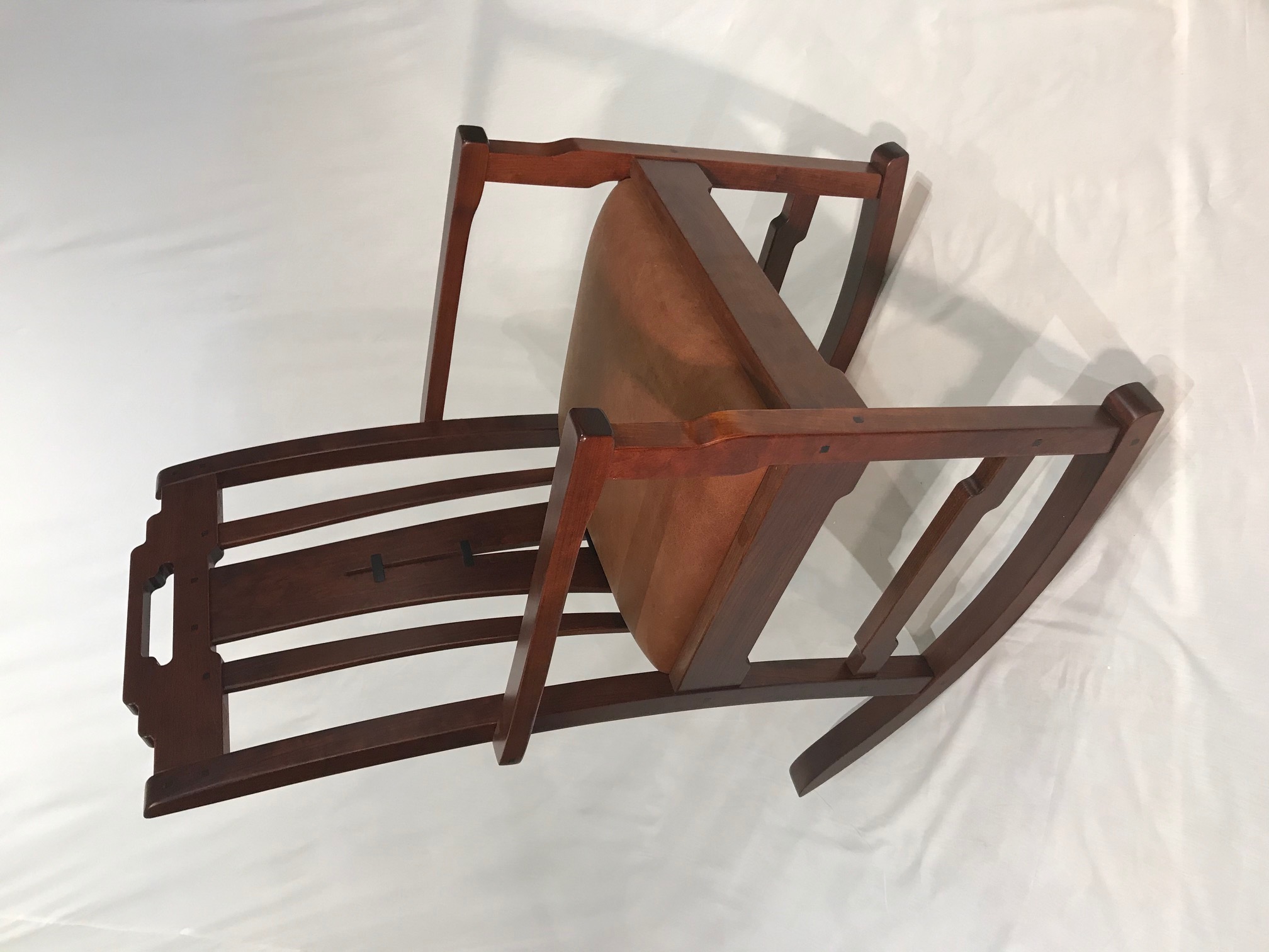 antique leather rocker