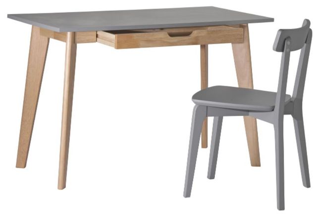 Bernards Grey Desk and Chair Set-0