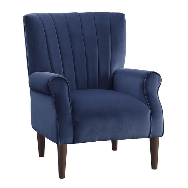 Homelegance Blue Velvet Accent Chair-1