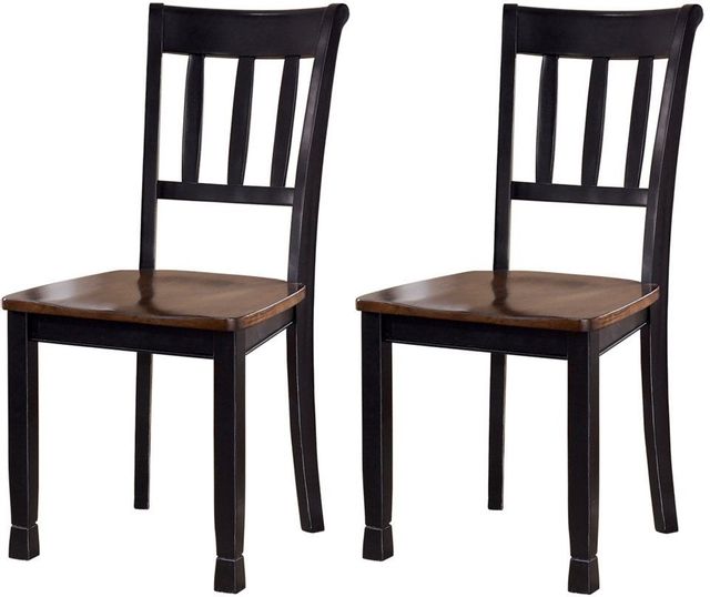 Signature Design by Ashley® Owingsville 2-Piece Black/Brown Dining Room Chair Set