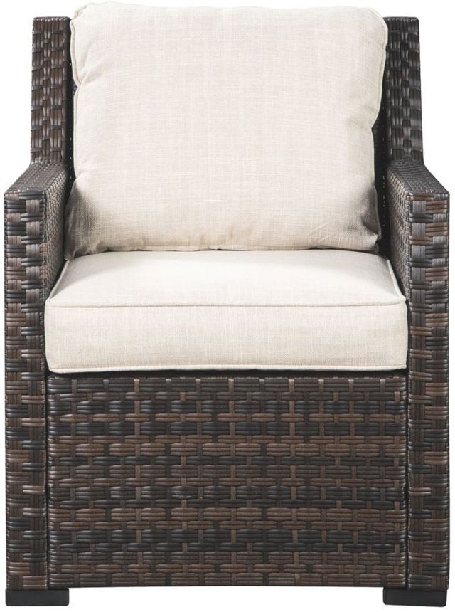 Signature Design by Ashley® Easy Isle Dark Brown/Beige Lounge Chair with Cushion-1