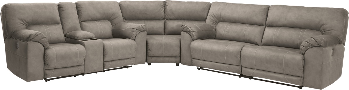 Benchcraft® Cavalcade Slate 3-Piece Power Reclining Sectional