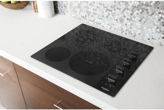 Whirlpool® 24" Black Electric Cooktop-WCE55US4HB-3