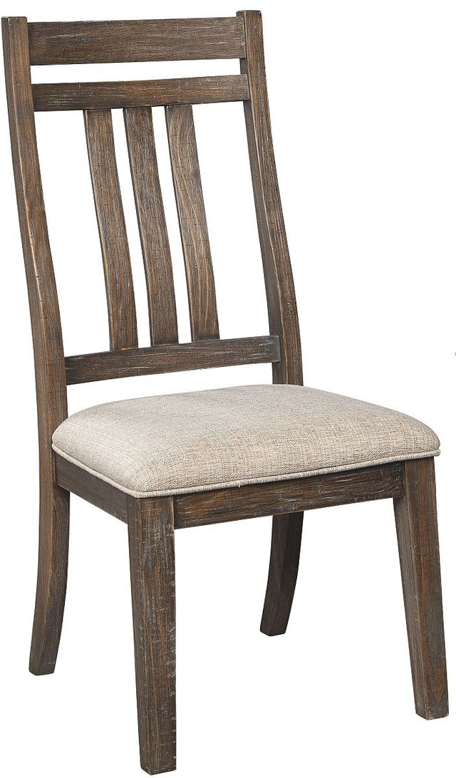 Signature Design by Ashley® Wyndahl 2-Piece Rustic Brown Slat Back Dining Side Chair