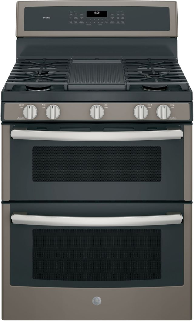 GE Profile™ Series 30" Stainless Steel Free Standing Gas Double Oven Convection Range 1