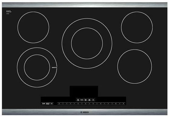 Bosch Benchmark® Series 31" Black with Stainless Steel Frame Electric Cooktop-0