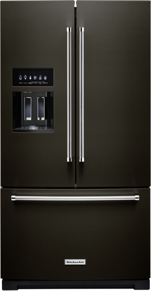 KitchenAid® 27.0 Cu. Ft. PrintShield™ Black Stainless French Door Refrigerator