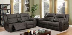 Furniture of America® Chichester 2 Piece Dark Brown Sofa and Love Seat