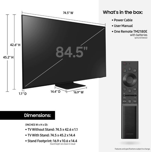 Samsung Neo QN90A 65” QLED 4K Smart TV 42