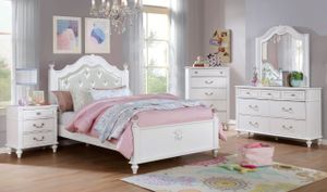 Furniture of America® Belva White 4-Piece Bedroom Set