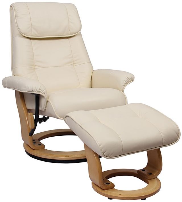 BenchMaster Caribbean Line Ventura Vanilla Chair and Ottoman Set-0